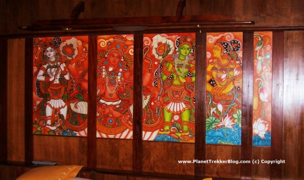 Art work inside the houseboat