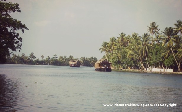 House boats navigating through the canal