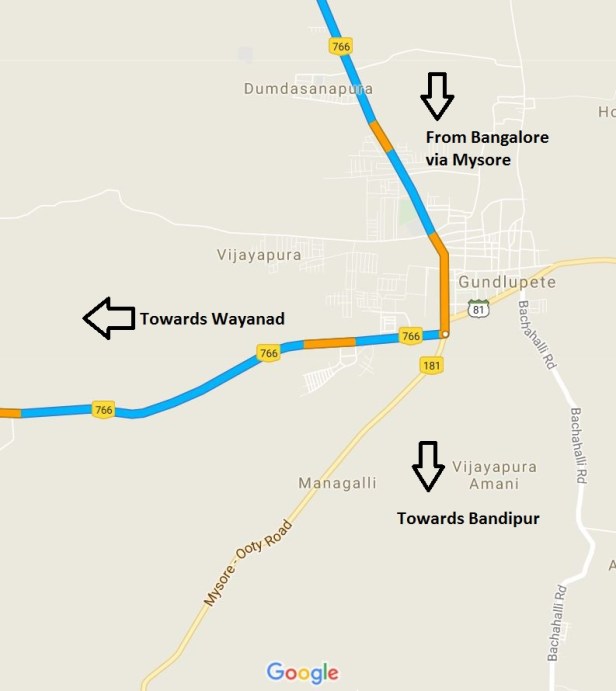 Right turn at Gudlupete